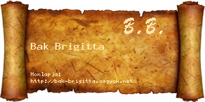 Bak Brigitta névjegykártya