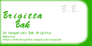 brigitta bak business card